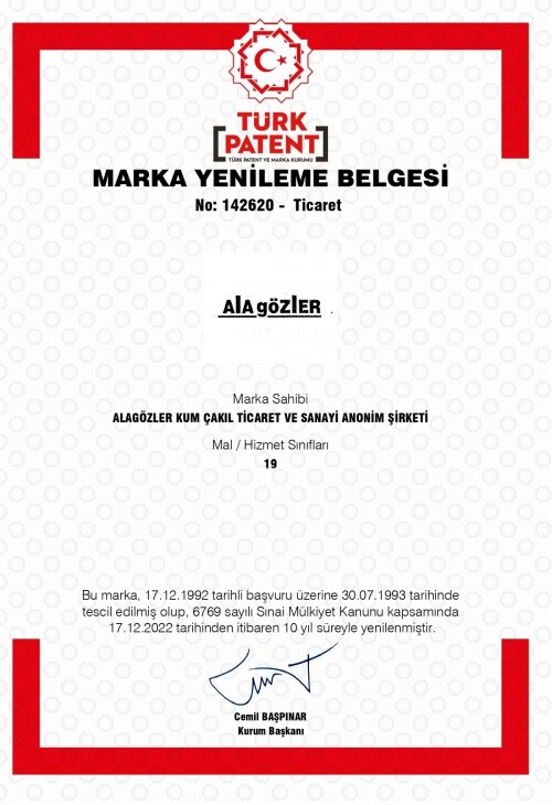 MARKA TESCİL BELGESİ