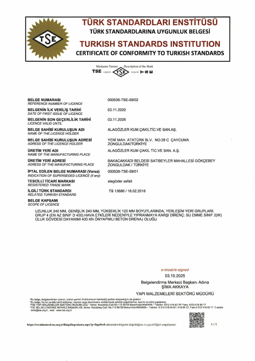 PREFABRİK BETON YAĞMUR OLUĞU